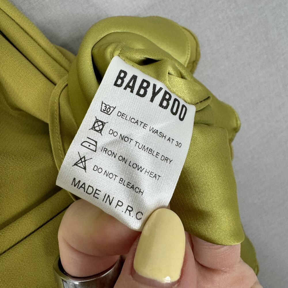 BABYBOO‎ Dress Womens Small Green Renee Mini Strappy Lace Up Back Party Resort - Picture 13 of 13